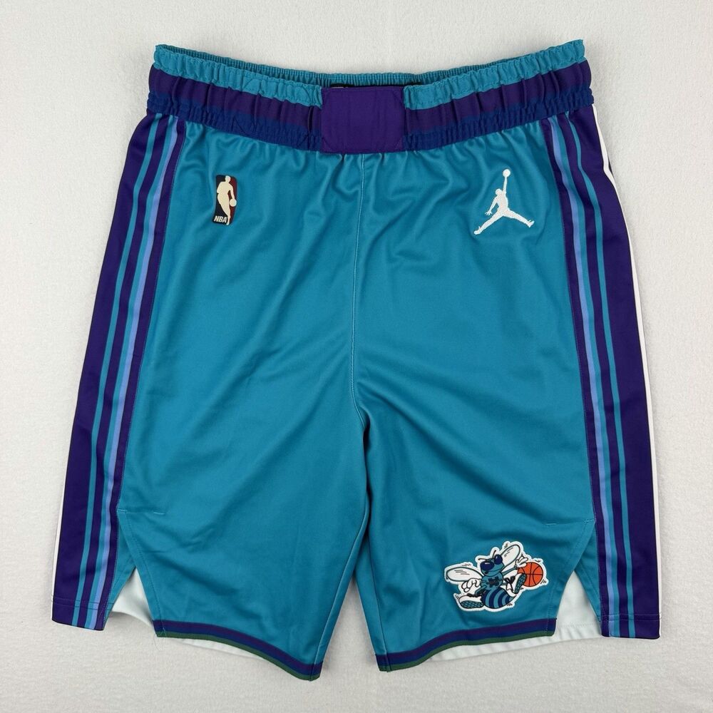 Nike Jordan Charlotte Hornets 2023-24 Team Issued Game Shorts 36 +1 NBA
